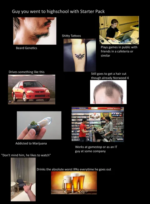 Guy you went to Highschool with starter pack