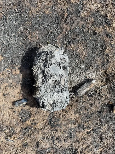 A trail cam that went through a wild fire in Nebraska it survived and took photos