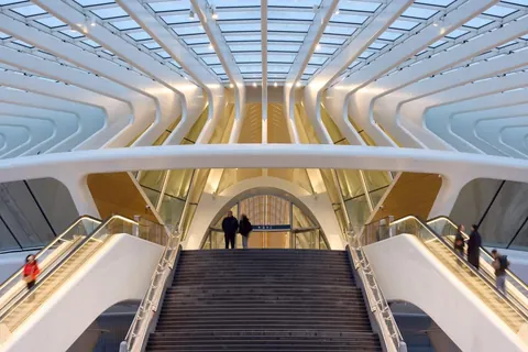 Gare de Mons Station by Santiago Calatrava in Mons, Belgium