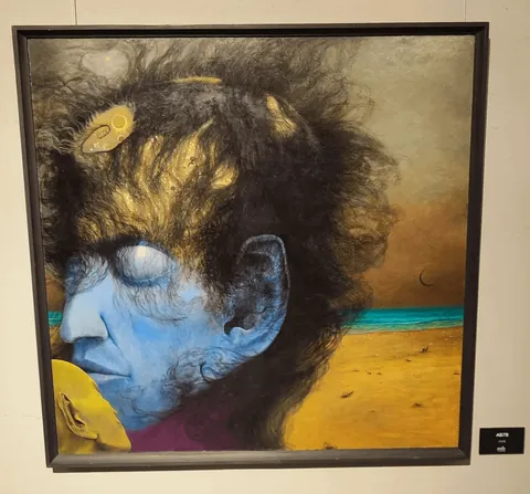 Some of the lesser known Beksiński's works currently exhibited in Warsaw