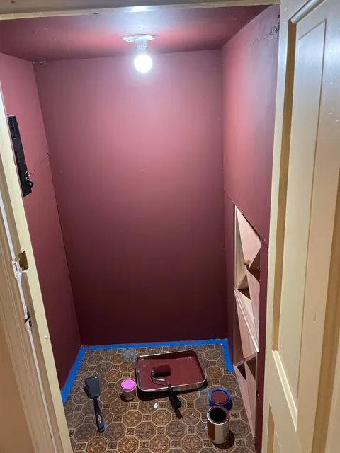 Built a wine closet under some stairs