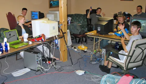 Our highschool LAN parties, 2004