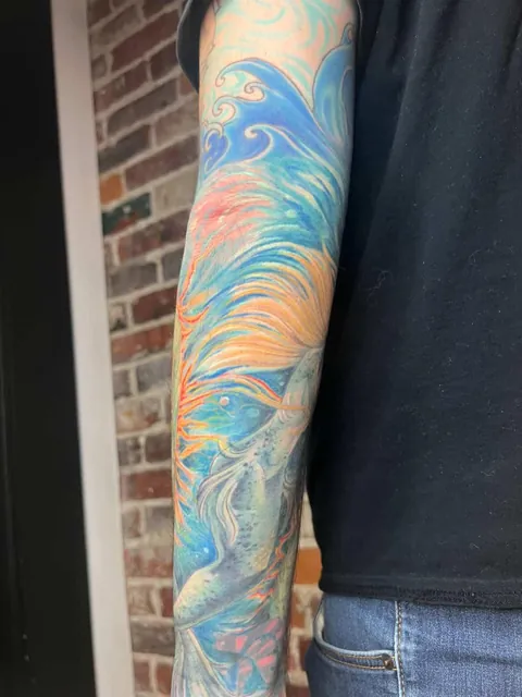 What I asked for vs what I got. Done by Tallartist at Fountain Square Tattoo, IN.