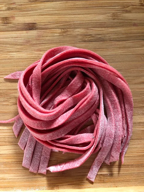 [Homemade] Beet colored egg pasta