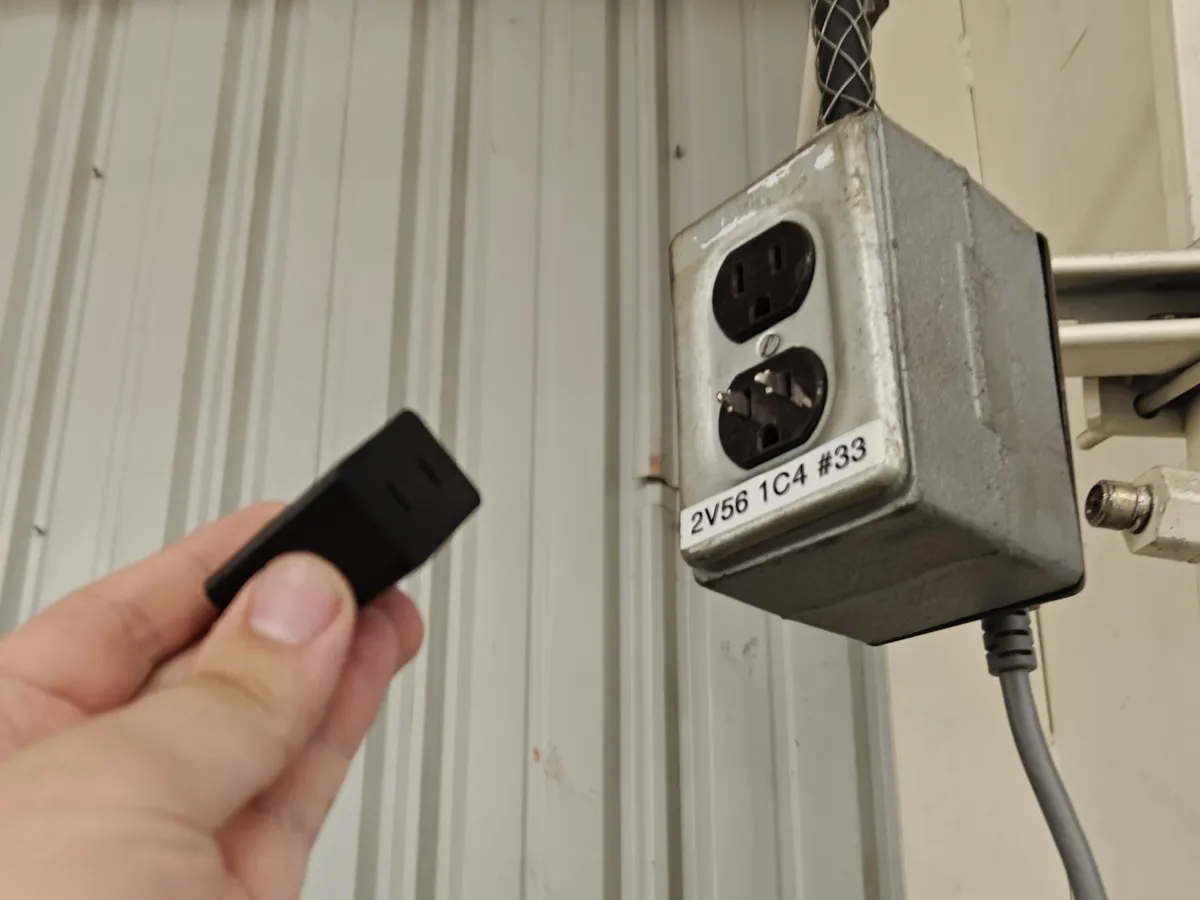 Phone charger broke in such a way where both prongs came out and were stuck in the outlet when I unplugged it