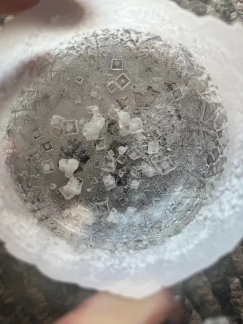 a few months ago i was thirsty &amp; decided to just get water from my bathroom faucet rather than walk to the kitchen. i left it in a drawer, forgot about it and just found it like this… wtf???