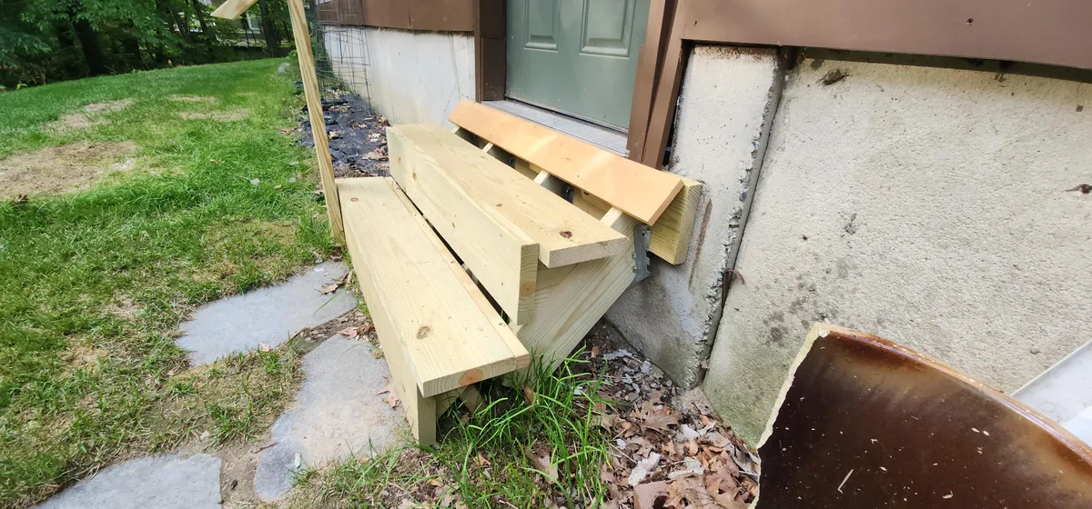 These "stairs" built by a "carpenter" for a family member