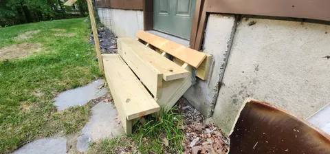 These "stairs" built by a "carpenter" for a family member