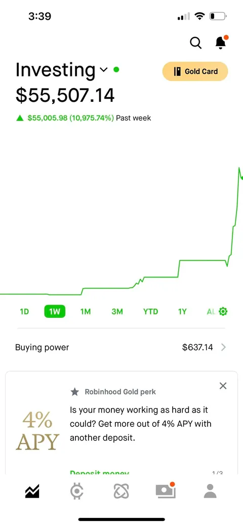 Taking $500 to $55,000 in 4 trading days
