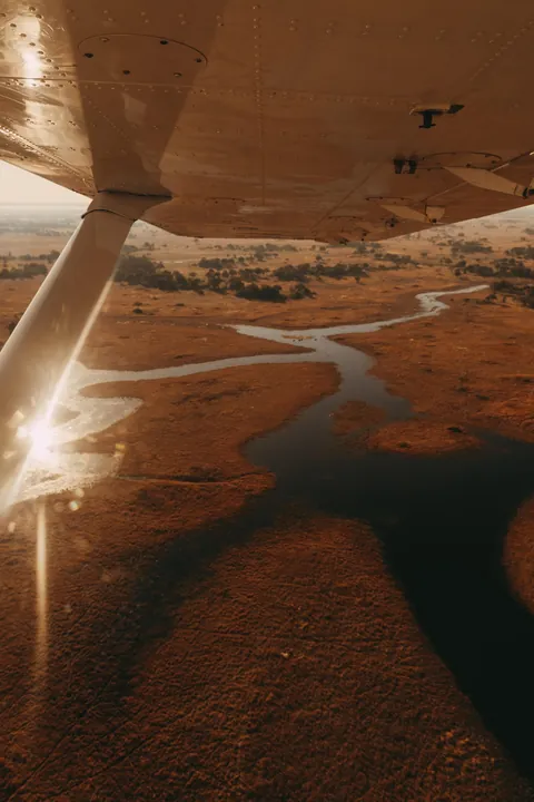 Took a scenic flight over the Okavango Delta in Botswana