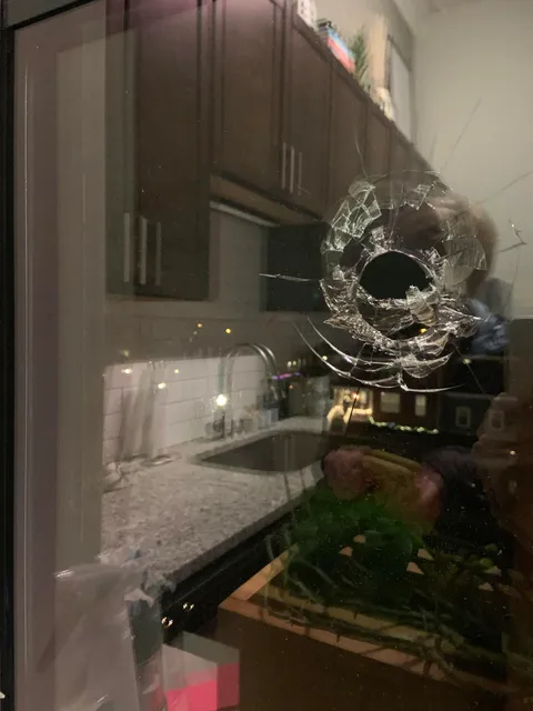 A bullet came downwards through my sister’s window after New Years