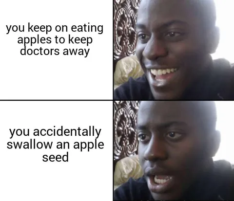 FYI: apple seeds are highly poisonous