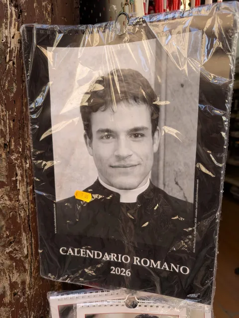 In Rome, you can buy a calendar of good looking priests.