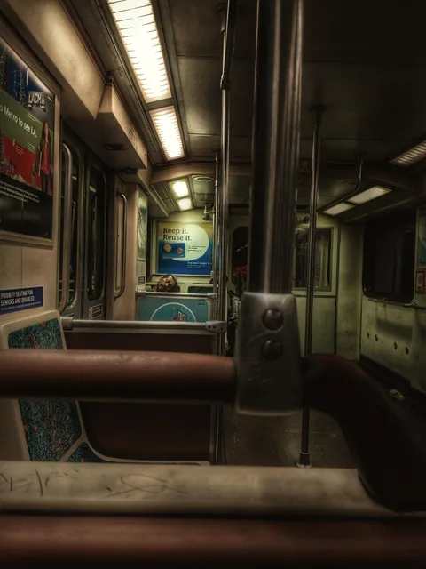 ITAP of a midnight train ride in Los Angeles 