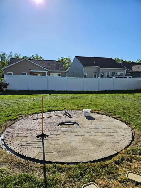 My largest DIY undertaking - first time fire pit + patio seating area build