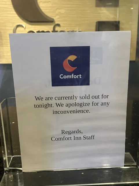 Booked a hotel room 3 weeks in advance just to be told they’re all sold out and come back later.