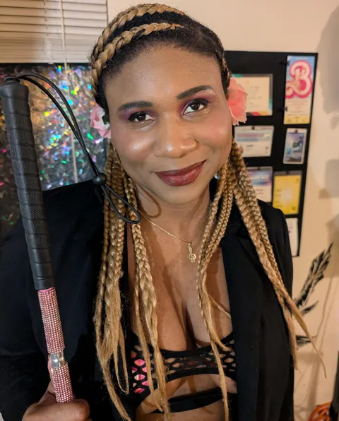 My SO is blind and I do her makeup, a splash of pink for a night out! I've been reigning in the wing length, I think it frames her face better?