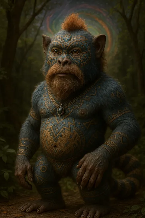 Make me an image of what you imagine I would look like if I were a new species of animal based on our chats and what you know of me.