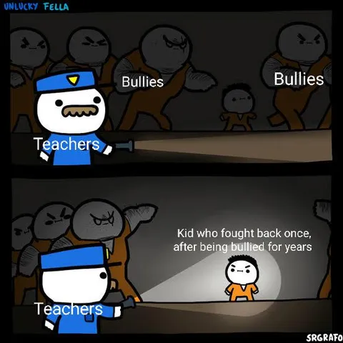 School teachers were once bullies themselves