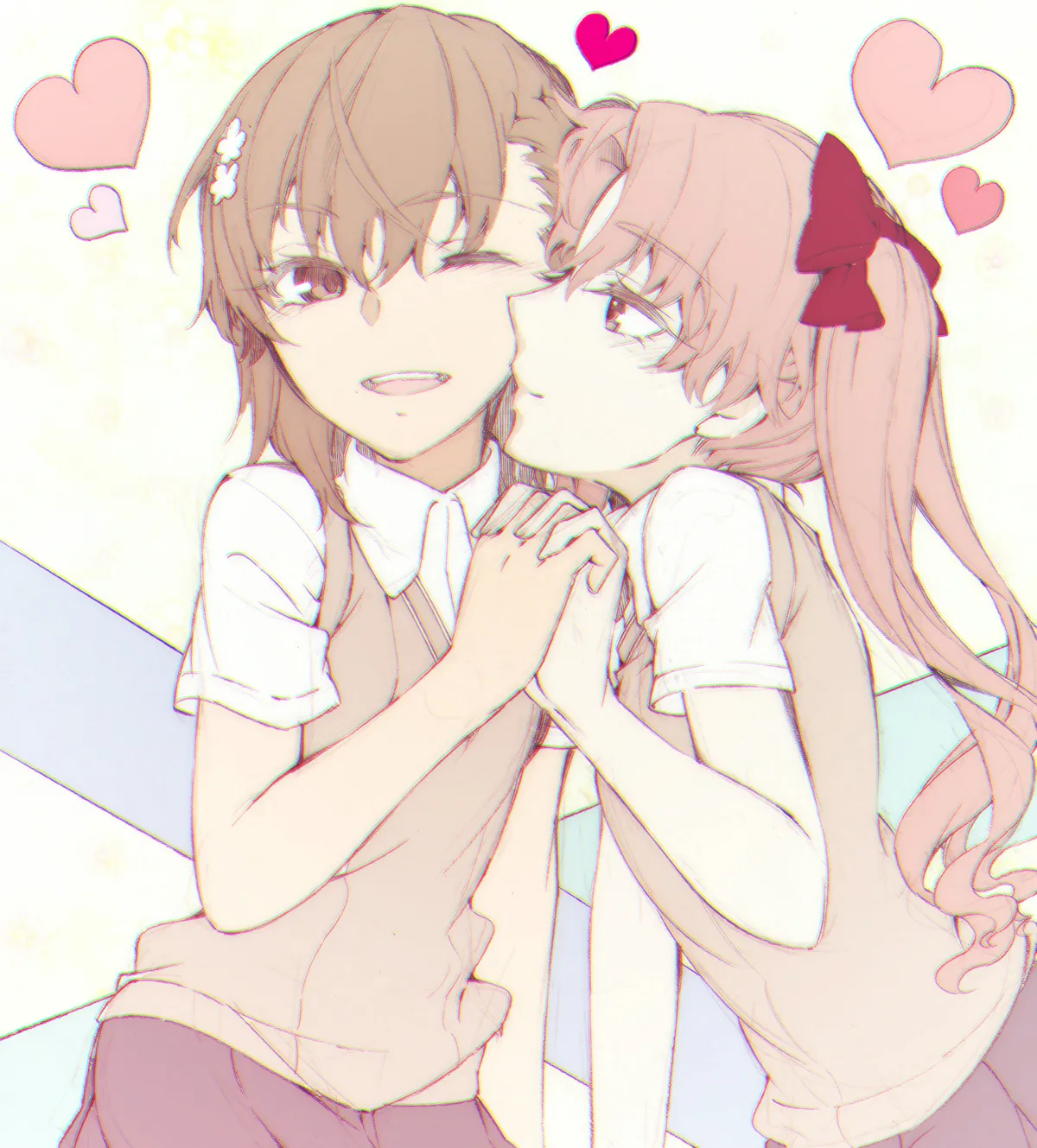 Handholding front and center [Mikoto x Kuroko]