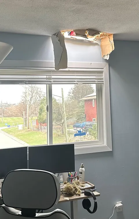 Roofers stepped through our ceiling. Twice.