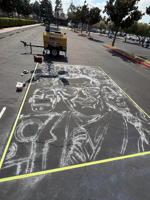 I spent 38 hours over the last 4 days completing this chalk art piece for a local festival.