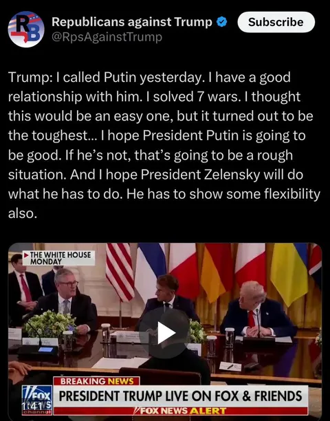 And now he’s solved 7 wars. 🙄🙄