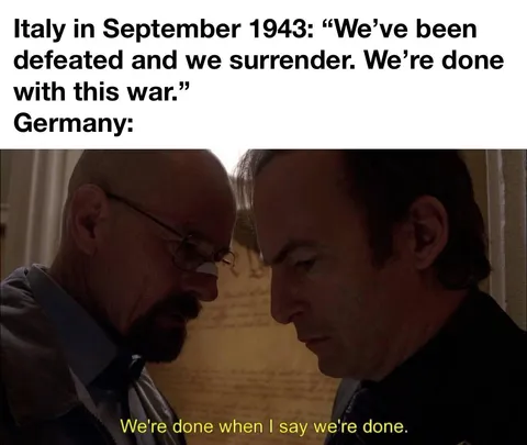 The war is over when we say it’s other