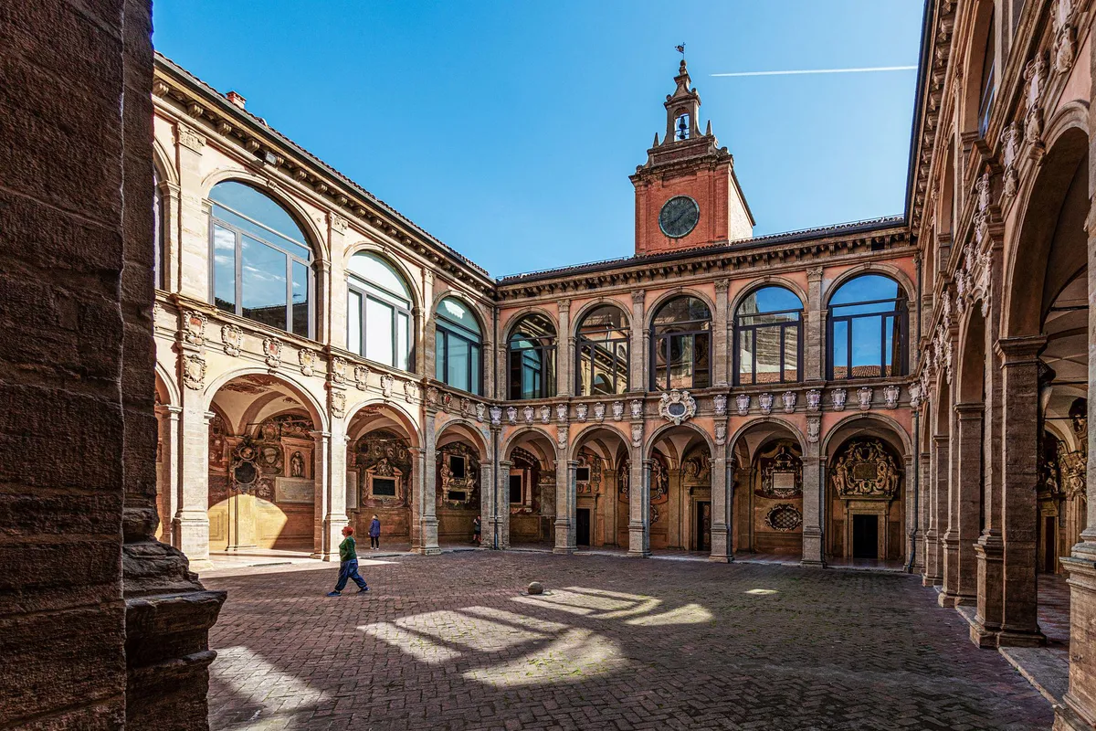 Archiginnasio Palace, first HQ of the University of Bologna (Italy), the oldest university of the Western world