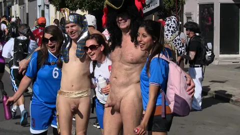 More public erection CFNM fun - blasts from the past at Bay to Breakers