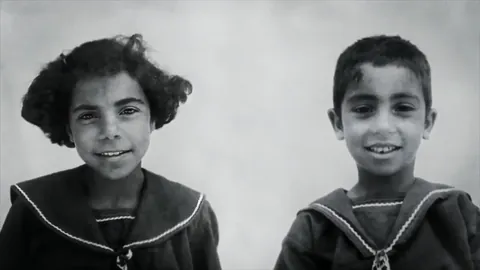 Orphaned children whose parents had been killed in Deir Yassin massacre after they were taken to an orphanage in the old city. The pictures were taken by an anonymous photographer.