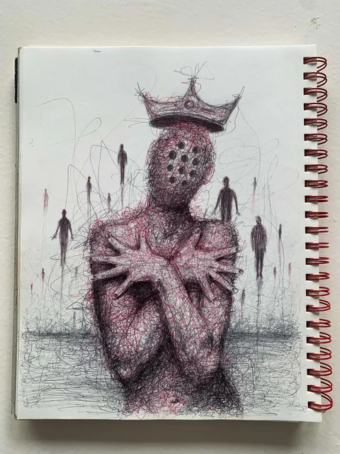 A collection of my unsettling scribble drawings