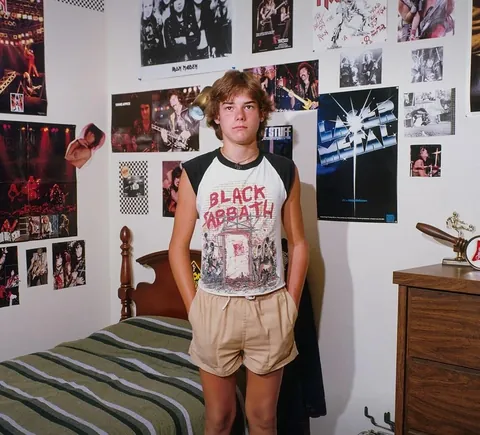 Teenagers in their rooms, 1980s–90s.