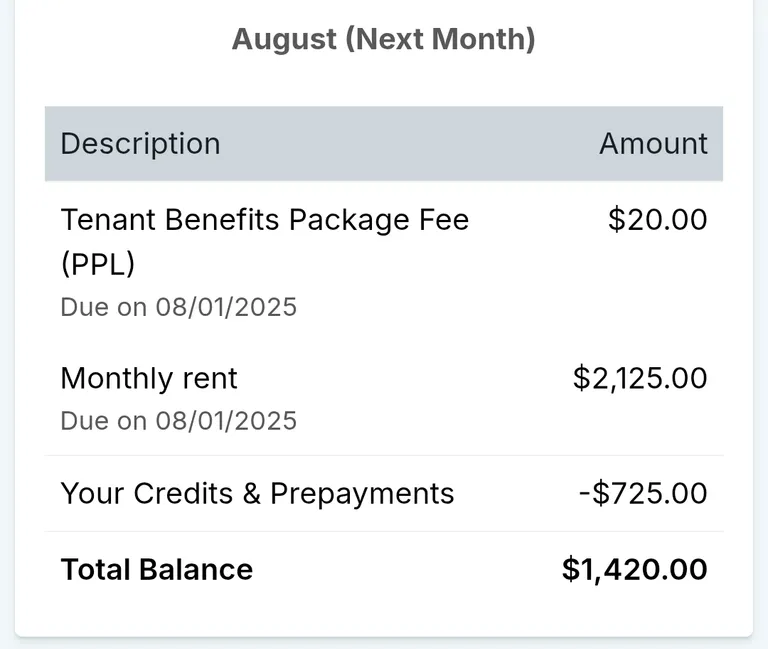 Landlords are charging us a "Tenant Benefits Package Fee"; no explanation, no additional service given