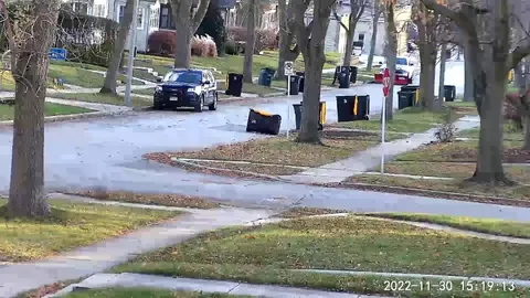 some idiot decided to come flying down our street just as our state trooper neighbor was leaving for work