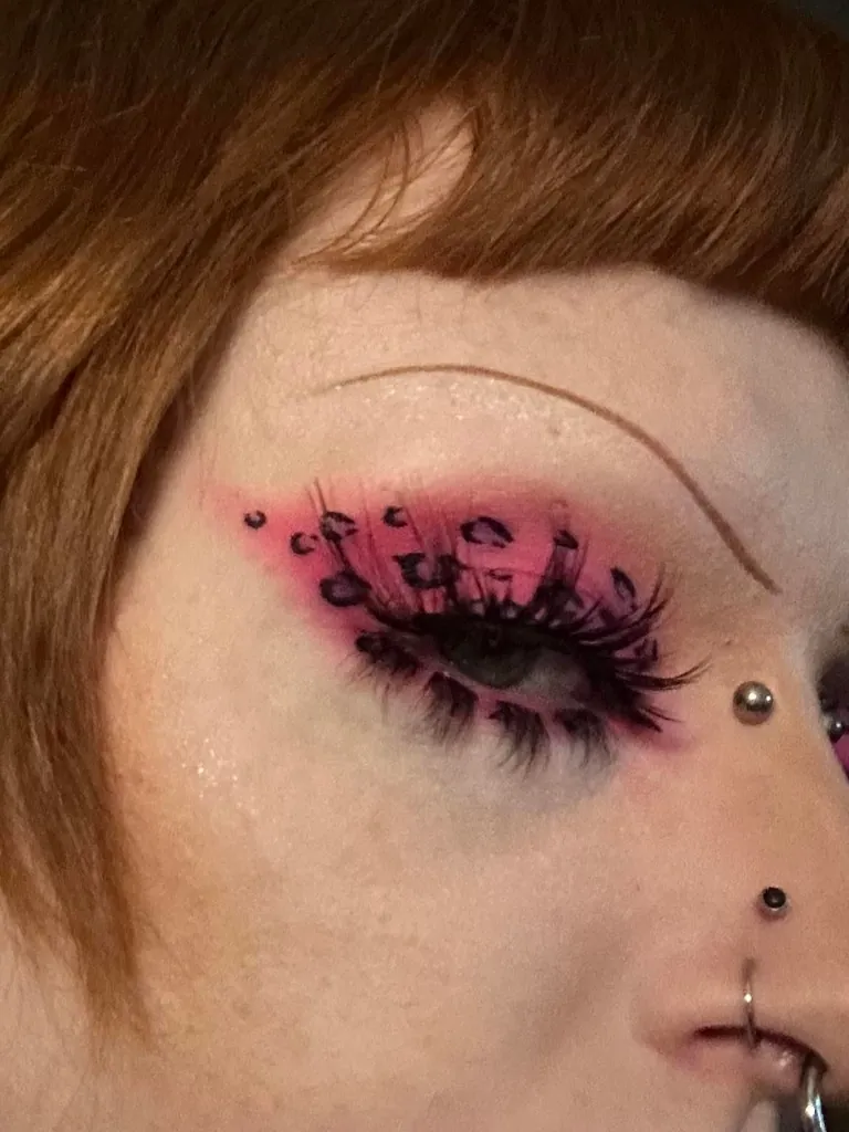 leopard print eyeshadow lewk