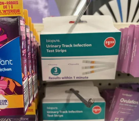 UTI test strips that misspell the name of their own product.