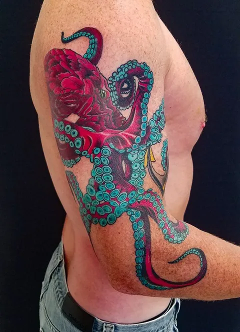 Octopus by Adam Sky, Resolution Tattoo Studio, San Francisco, California