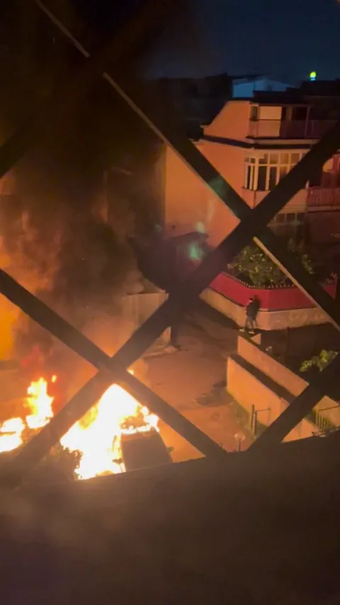 So they burned four cars in front of our house. Guess whose car was one of them.