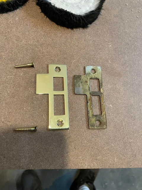 Finally got around to fixing my mortise lock strike plate.