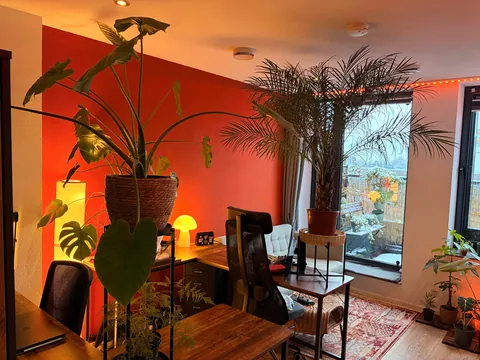 Our cozy 32m² studio apartment + tiny balcony in the Netherlands on a snowy day