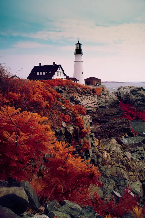 Portland lighthouse in IR chrome