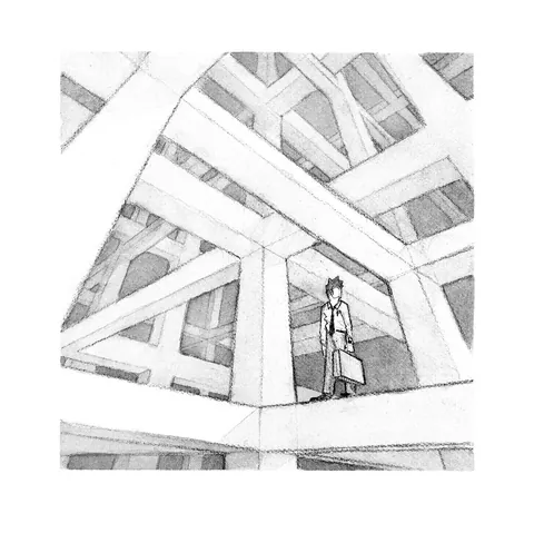 Illustrations from a book I made based on my love of architecture.