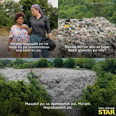 "‘BAKIT GINANITO PO NILA?" In the “Ibinasurang Paraiso” documentary of I-Witness, Kara David brought to light the story behind the mountains of trash dumped in the middle of a forest in Subic, Zambales.