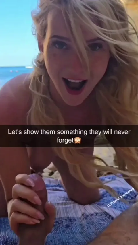 Blowjob with facial ending at the beach