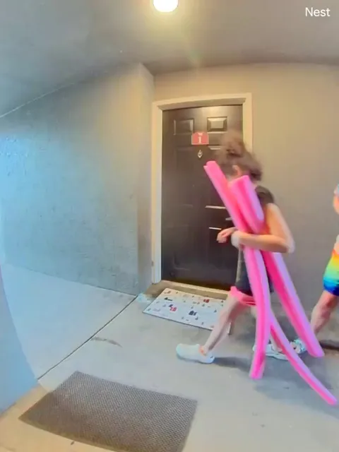 "Wait up! We're going to the pool too!"