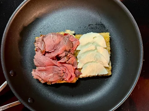 Roast beef on [homemade] focaccia