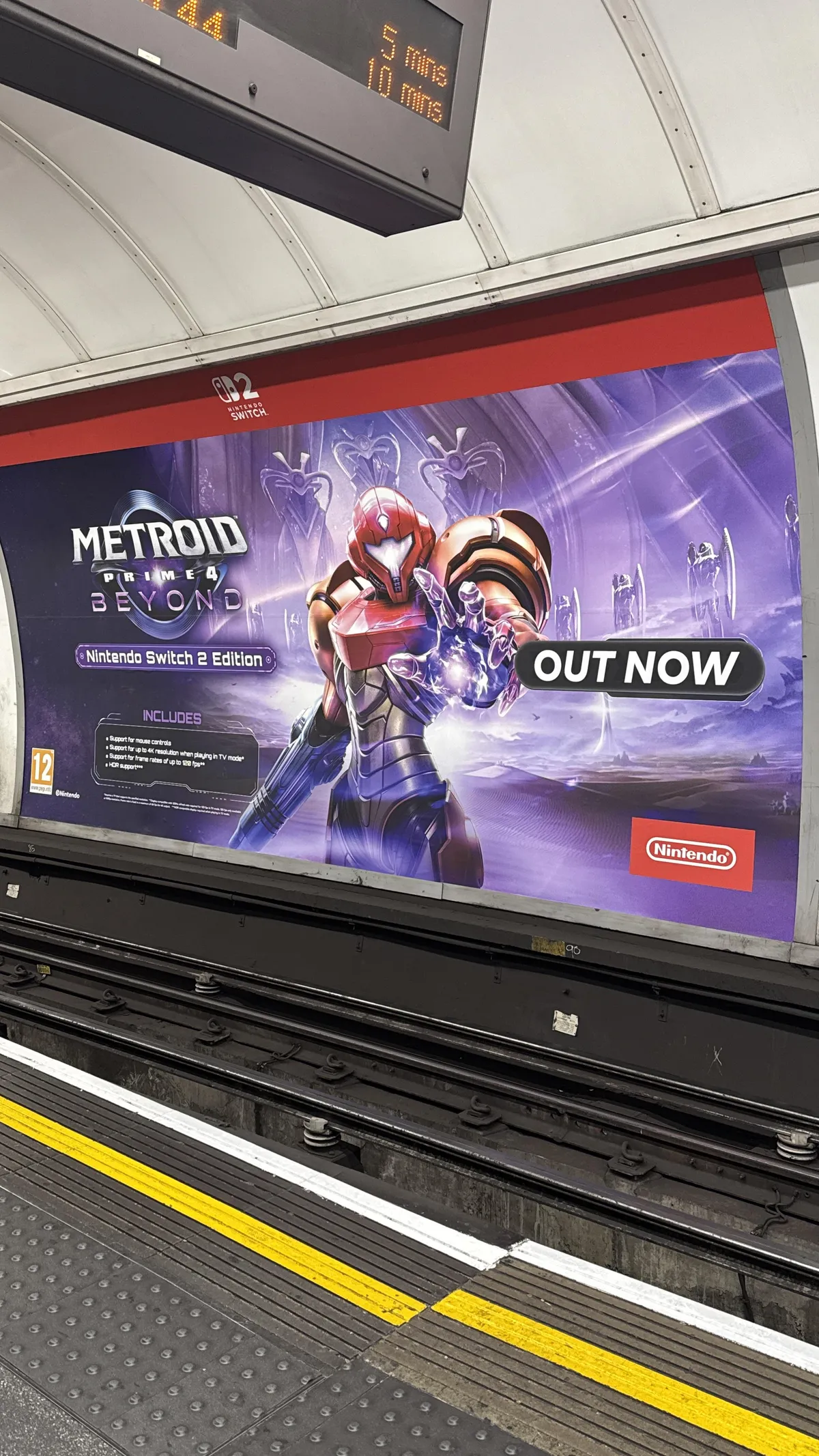 Metroid Prime 4 in London Underground: “OUT NOW”?