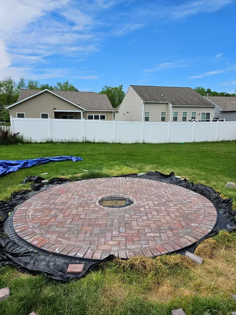 My largest DIY undertaking - first time fire pit + patio seating area build
