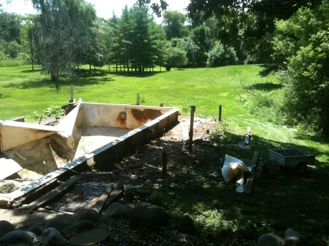 15 years ago, we purchased an abandoned property. This is our garden now (look at the before).